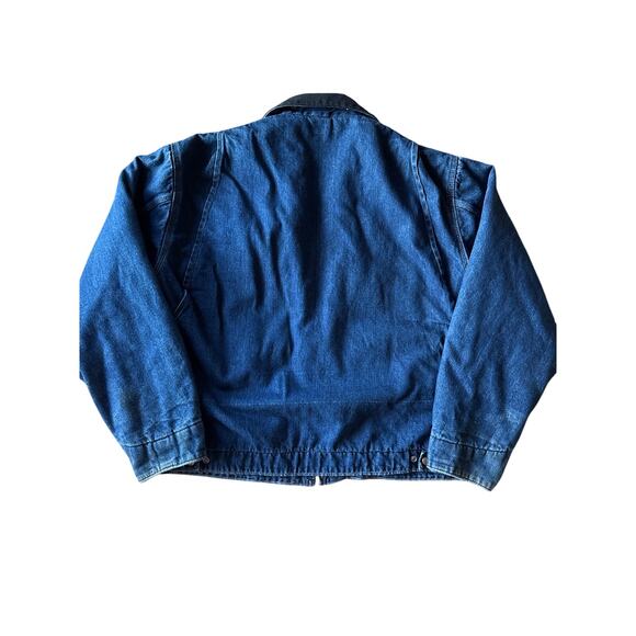 Vintage Carhartt Detroit 80LJ 80’s USA Made Denim Bloody Guts L Trucker Jacket - Picture 5 of 9